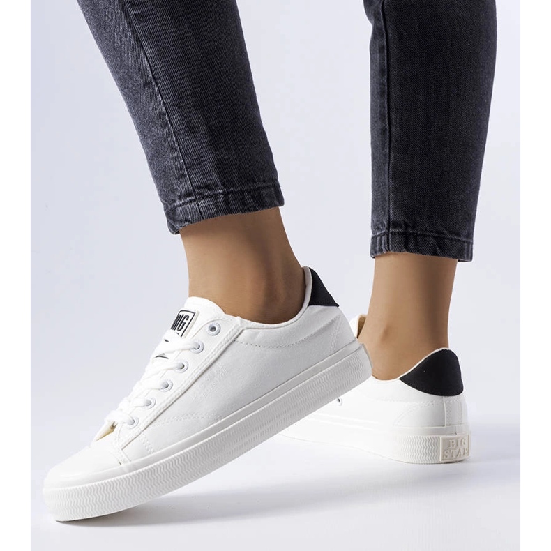 Big Star LL274091 valkoiset kankaiset tennarit valkoinen 1