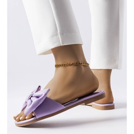 Garnierin violetit tyylikkäät tossut rusetilla violetti 1