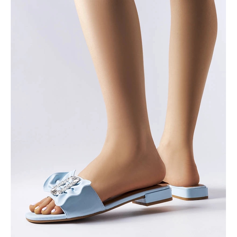 Fifin siniset elegantit sandaalit strassilla sininen 1