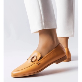 Jomphen ruskeat litteät loaferit oranssi 1