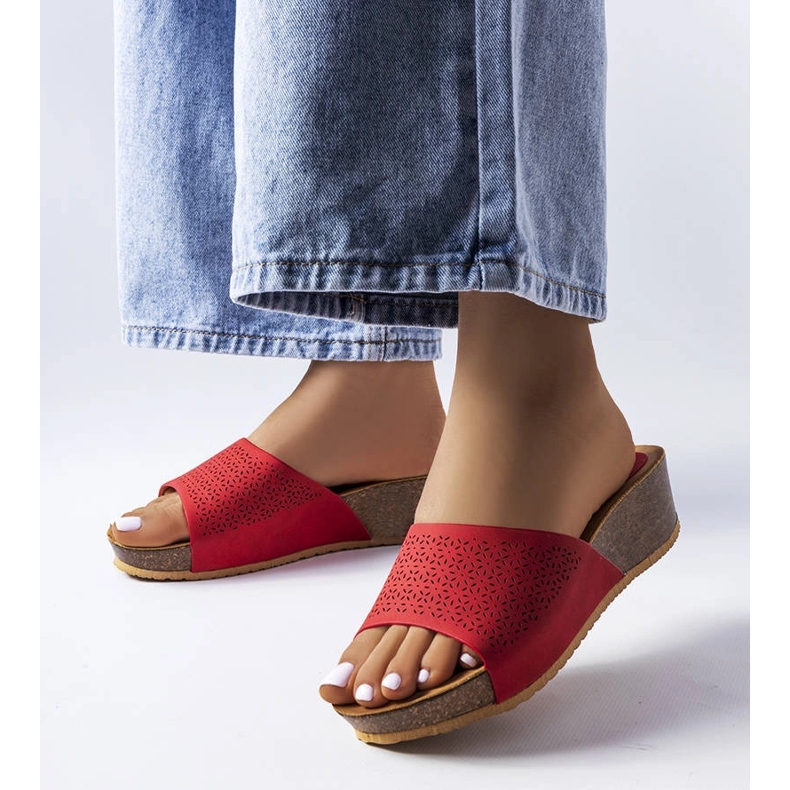 Bourquen punaiset harjakattoiset kiilaliukukappaleet punainen 1