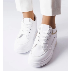 Bonevil valkoiset tennarit, joissa on glitter-sisäkkeet valkoinen 1