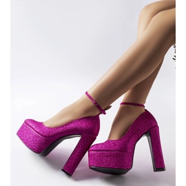 Bellamyn vaaleanpunaiset glitterpumput vaaleanpunainen 1