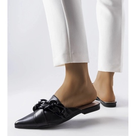 Patenaude mustat elegantit sandaalit ketjulla 2