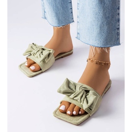 Thériaultin vihreät tyylikkäät liukusäätimet rusetilla 1