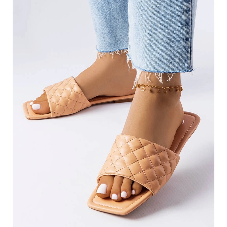 Labrien vaaleanpunaiset tyylikkäät tossut tikkauksella vaaleanpunainen 1