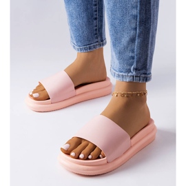 Vaaleanpunaiset tossut Paquette-alustalla vaaleanpunainen 1