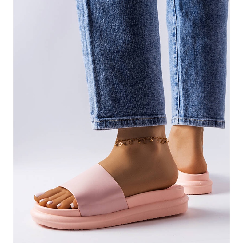 Vaaleanpunaiset tossut Paquette-alustalla vaaleanpunainen 2