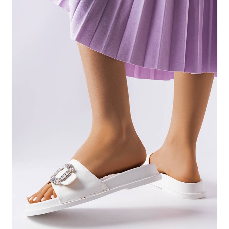 Griegsvein strassit koristeltu valkoiset liukusäätimet valkoinen 1