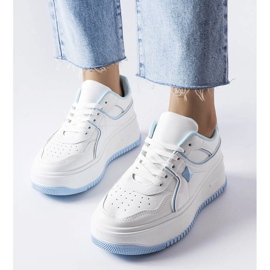 Valkoiset ja siniset lenkkarit Lepage-alustalla valkoinen 1