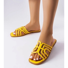 Naisten keltaiset Gandy-tossut keltainen 1