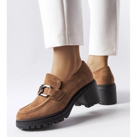 Vincezan ruskeat kengät nahkaisella pohjallisella 1