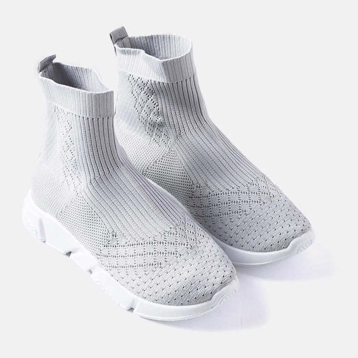 Olotin harmaat lenkkarit, joissa sukkapäällinen 1