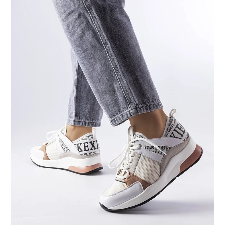 Venezia Vincezin valkoiset ja vaaleanpunaiset tennarit valkoinen 1