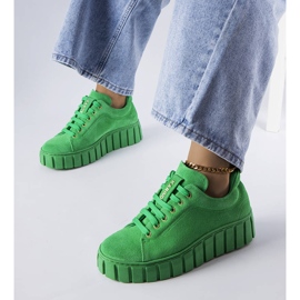 Karinon vihreät mokkanahka kengät 1