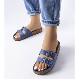 Tummansiniset liukumäet, joissa Cincinna-korkkipohja sininen 1