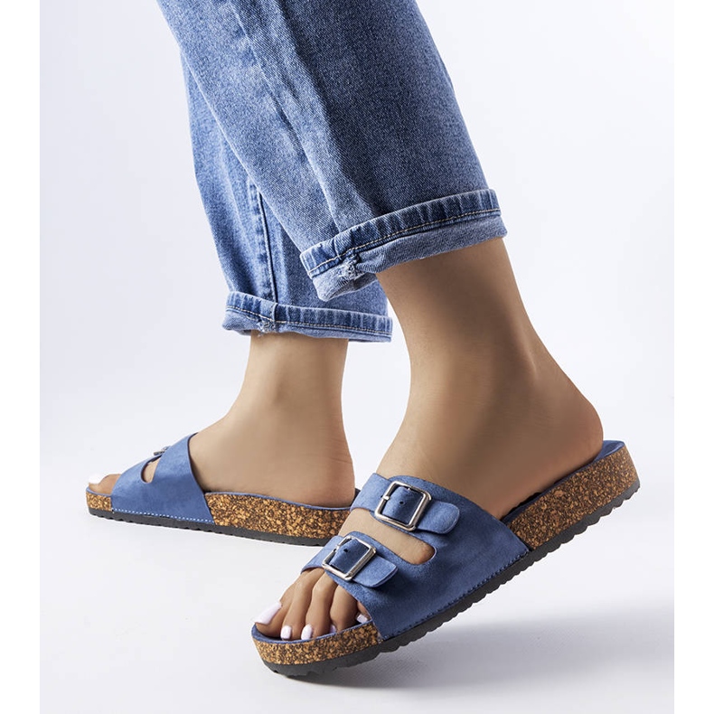 Tummansiniset liukumäet, joissa Cincinna-korkkipohja sininen 2