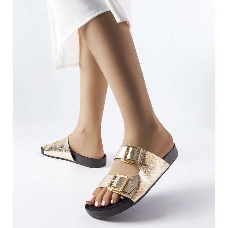 Norcross kullalla lakatut liukumäet soljilla kultainen 1