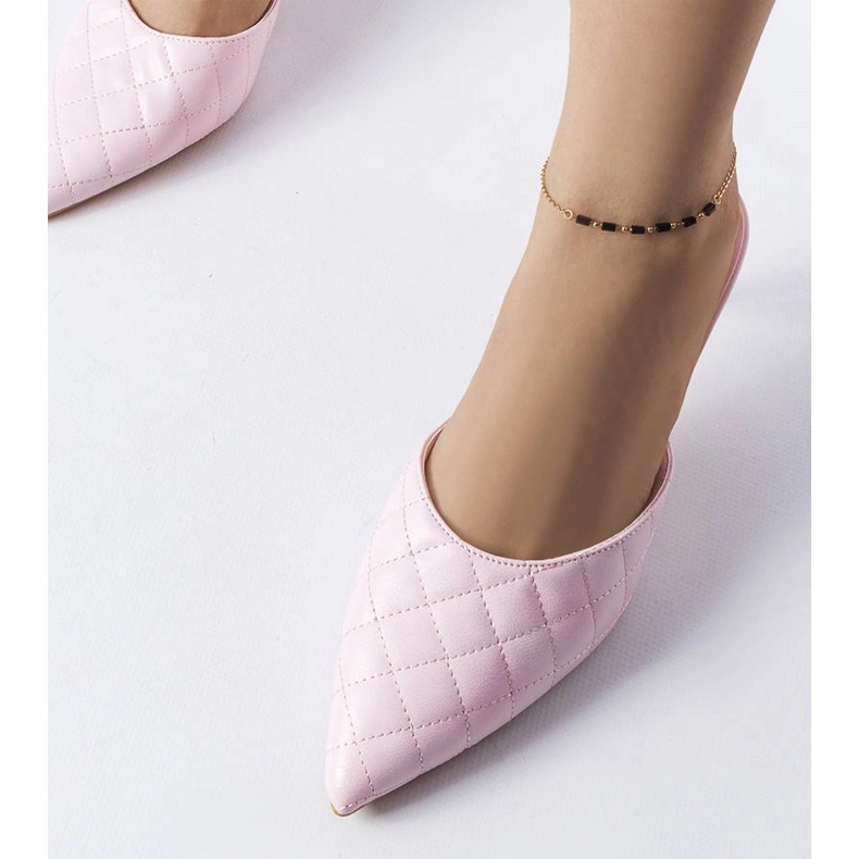 Lambertin vaaleanpunaiset tikatut varvastossut vaaleanpunainen 1