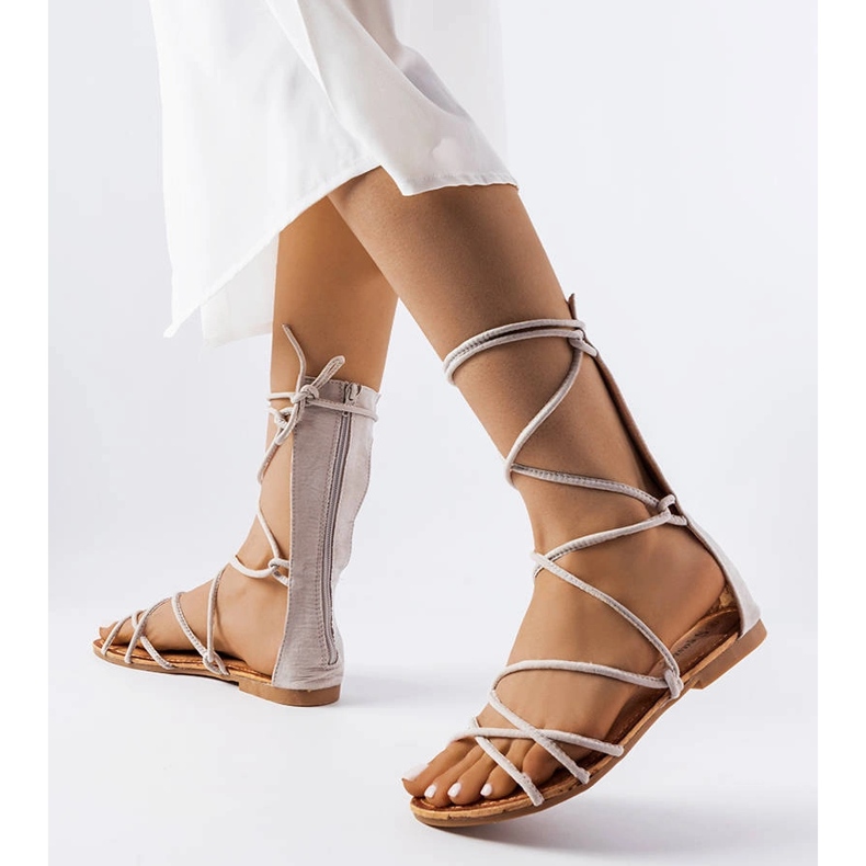 Heliportin harmaat solmittava sandaalit 1