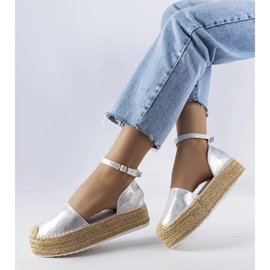 Hopeiset espadrillit Cloussonilta hopea 1