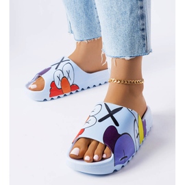 BM Siniset varvastossut printeillä sininen 1