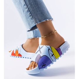 BM Siniset varvastossut printeillä sininen 2