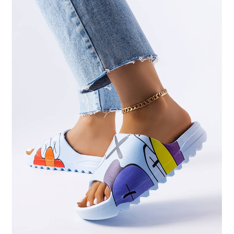 BM Siniset varvastossut printeillä sininen 2