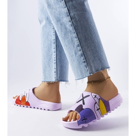 Purppuraiset tossut printeillä violetti 2