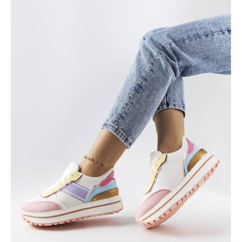 Langin vaaleanpunaiset tennarit, joissa on glittersisäkkeet vaaleanpunainen 1