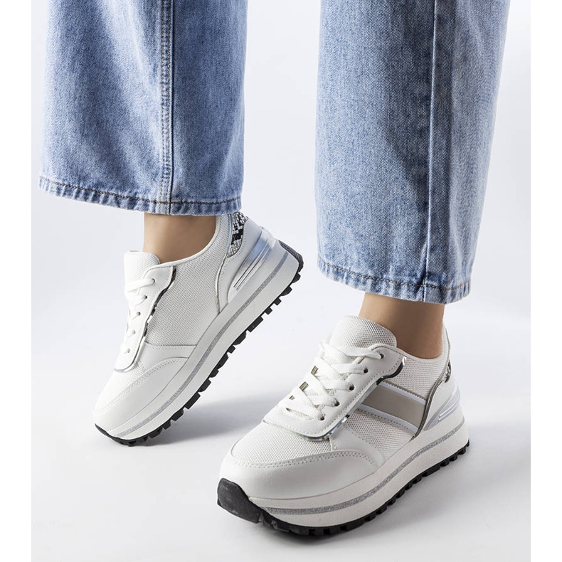 Langin valkoiset lenkkarit glitterillä valkoinen 1