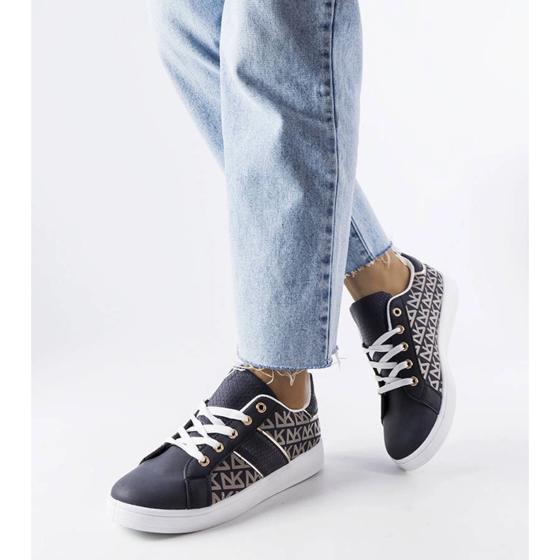 Inna Tummansiniset lenkkarit, joissa on Bolduc-monogrammi sininen 1