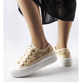 Lee Cooper LCW23-44-1620 beigenväriset harjakattoiset lenkkarit 1