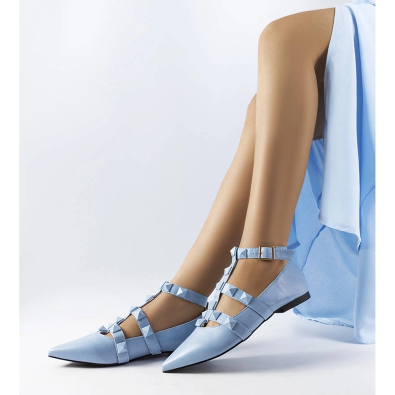 Siniset balerinat upealla Blur-kiinnikkeellä sininen 1