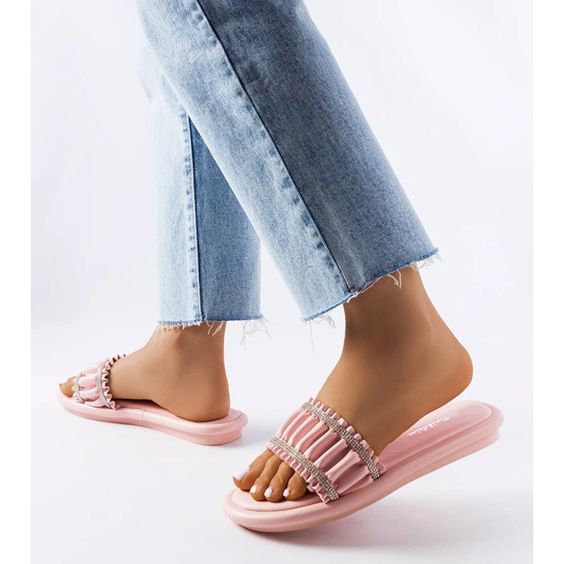 Anaporin vaaleanpunaiset sandaalit zirkoneilla vaaleanpunainen 2