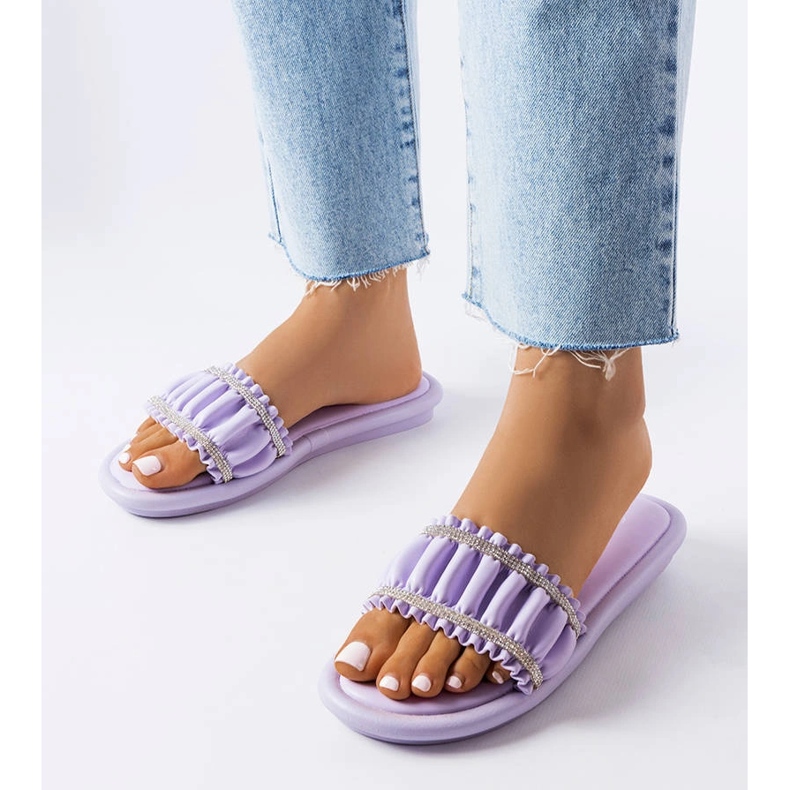 Anaporin violetit sandaalit kuutiozirkonialla violetti 1