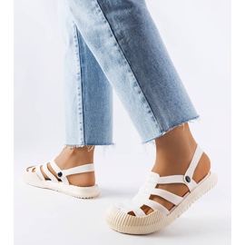 Cantonin valkoiset kumisandaalit valkoinen 1