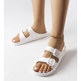 Eugenen valkoiset kumiset soljet valkoinen 1