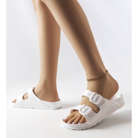 Eugenen valkoiset kumiset soljet valkoinen 2