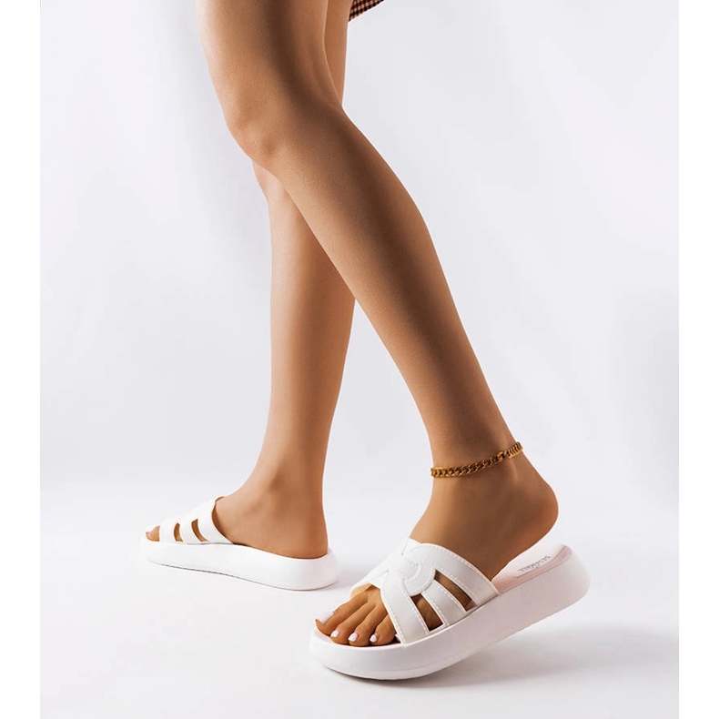 Coudertin valkoiset kumitossut valkoinen 1