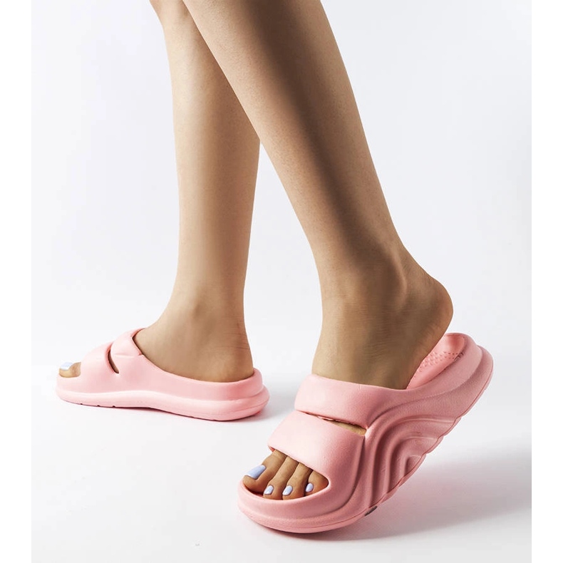 Geneven vaaleanpunaiset kumitossut vaaleanpunainen 2