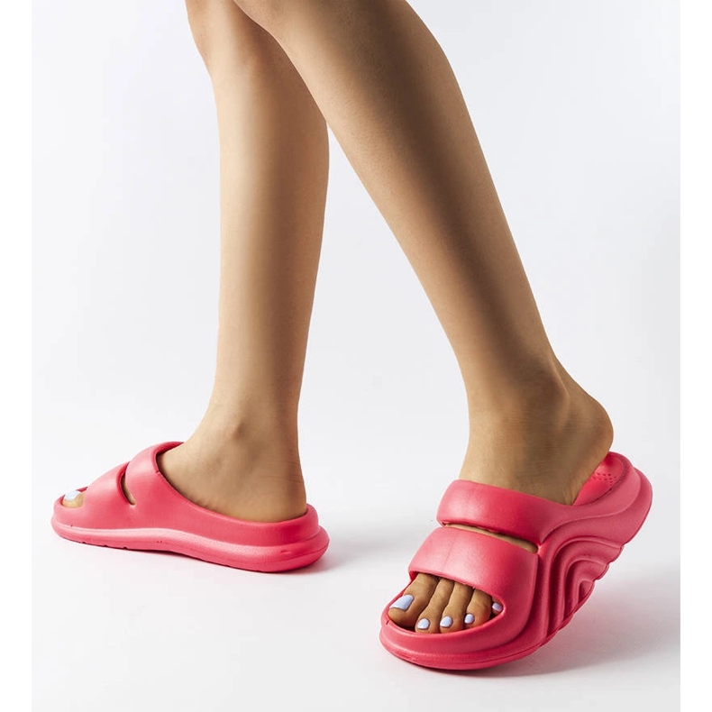 Geneven tummanpunaiset kumiliukumäet vaaleanpunainen 2