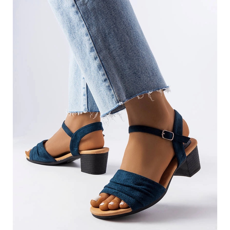 Broom tummansiniset matalakorkoiset sandaalit sininen 1