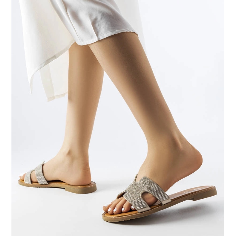 Hopeiset liukumäet, joissa Lazure-nahkaosa hopea 2