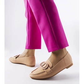 Poissonnierin tummanbeiget soljelliset loaferit 1