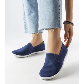 Quincyn laivastonsiniset kankaiset tennarit sininen 1