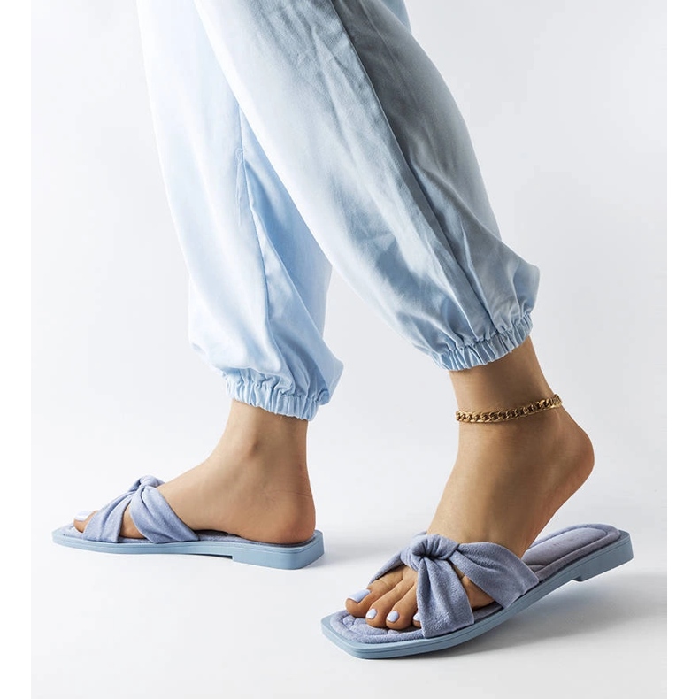 Pride-siniset eko-mokahkaiset tossut sininen 2