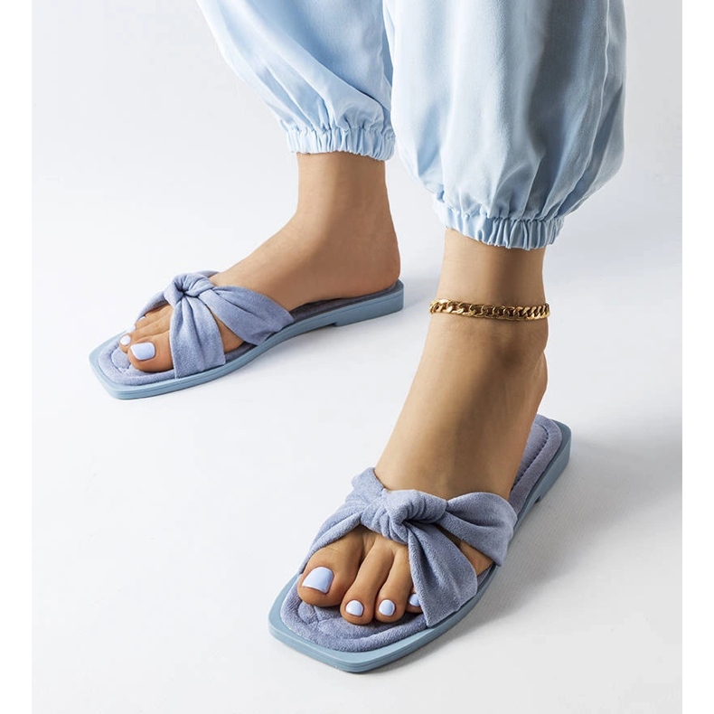 Pride-siniset eko-mokahkaiset tossut sininen 1