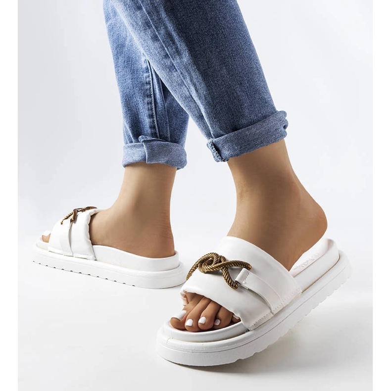 Frédériquen valkoiset alustasandaalit valkoinen 2