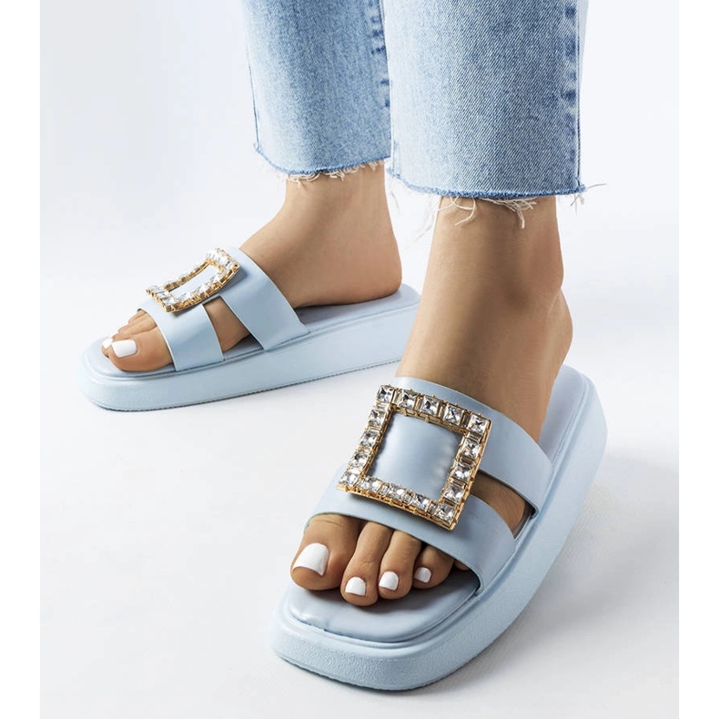 Fusbertin siniset tekojalokivi liukusäätimet sininen 1